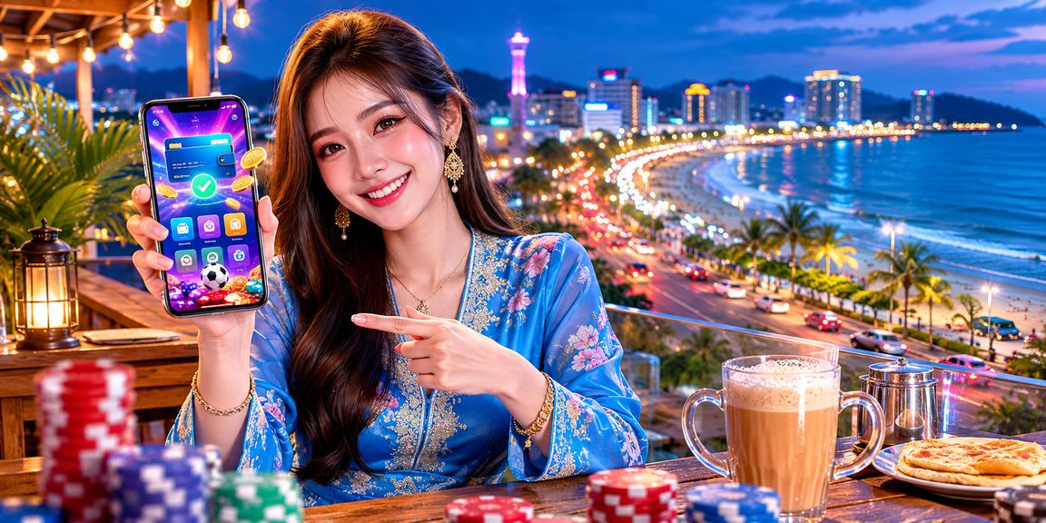 Wanita berbaju kurung di Kuantan membuat deposit xc60 untuk menikmati program Ganjaran VIP