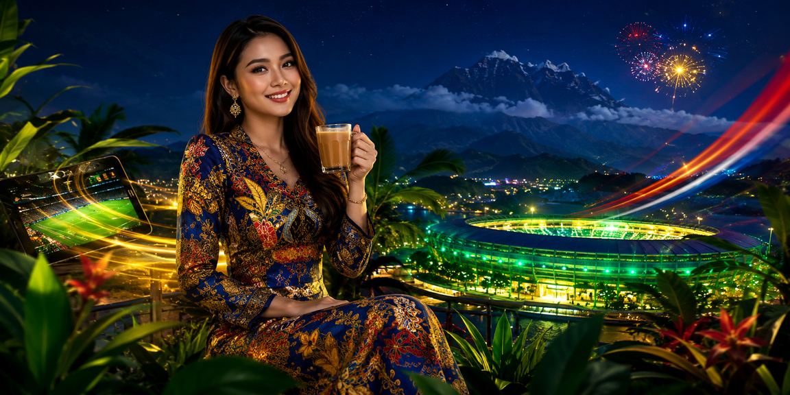 Suasana kasino hiburan xc60 di Sabah dengan corak batik yang menampilkan pilihan permainan jackpot